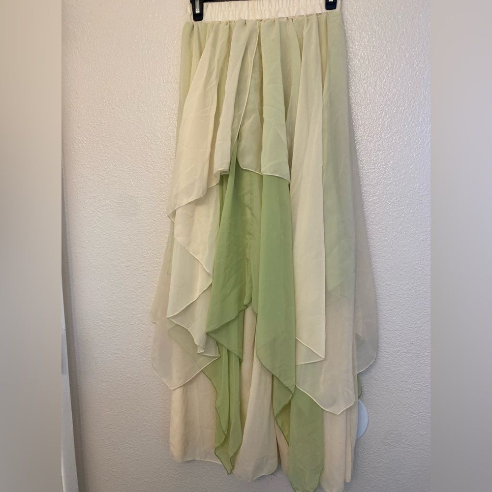 Weissman Eleve custom solo dance costume 2 piece maxi skirt pants leotard MA - Picture 3 of 15